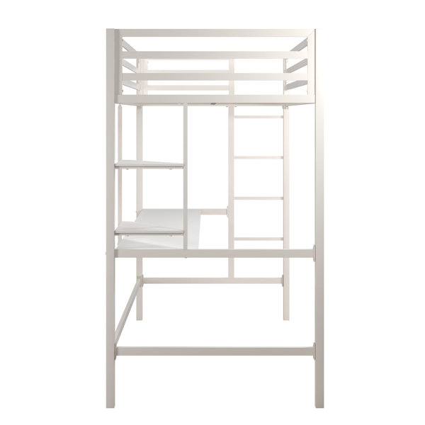Novogratz Maxwell Metal Loft Bed with BuiltinDesk by Novogratz & Reviews Wayfair